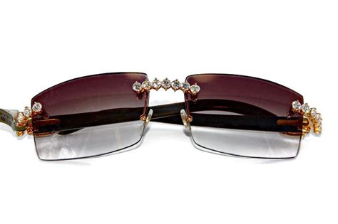 diamond cartier glasses|cartier rimless glasses with diamonds.